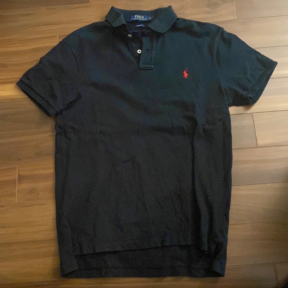 Lightly worn black/red Ralph Lauren polo - Picture 1 of 9